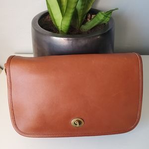 Vintage Coach British Tan Convertible Clutch